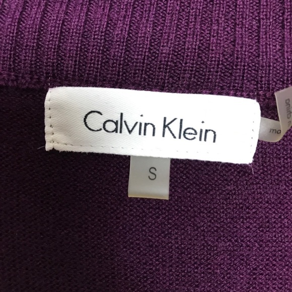 Calvin Klein purple boat neck wool/acrylic sweater - Picture 5 of 8